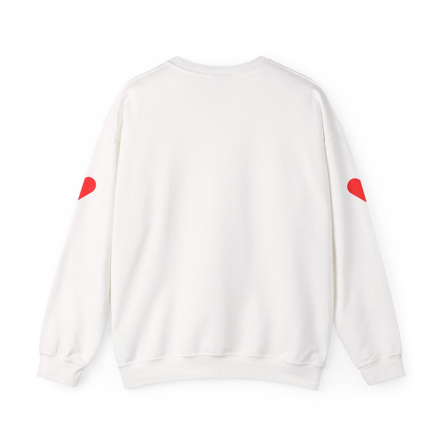 Valentine's Love Sweatshirt with Hearts on Sleeve