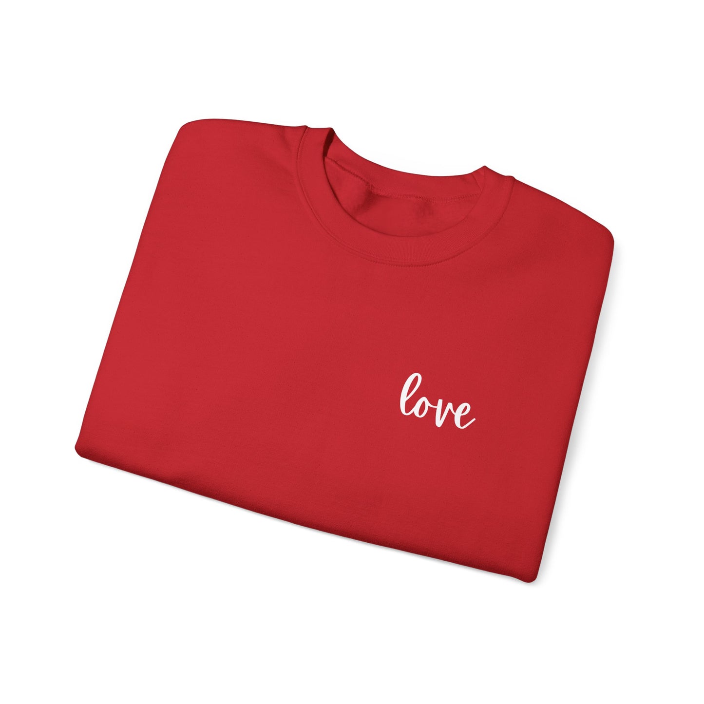 Valentine's Love Sweatshirt with Hearts on Sleeve