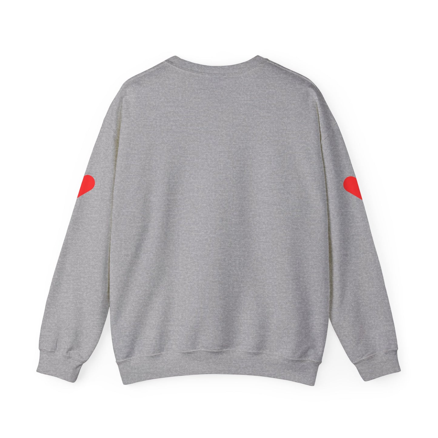 Valentine's Love Sweatshirt with Hearts on Sleeve