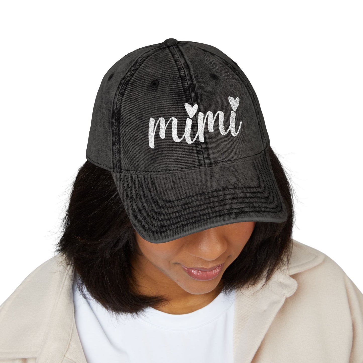 Vintage Cap (Embroidery) - Embroidered MIMI Baseball Cap for Grandmother