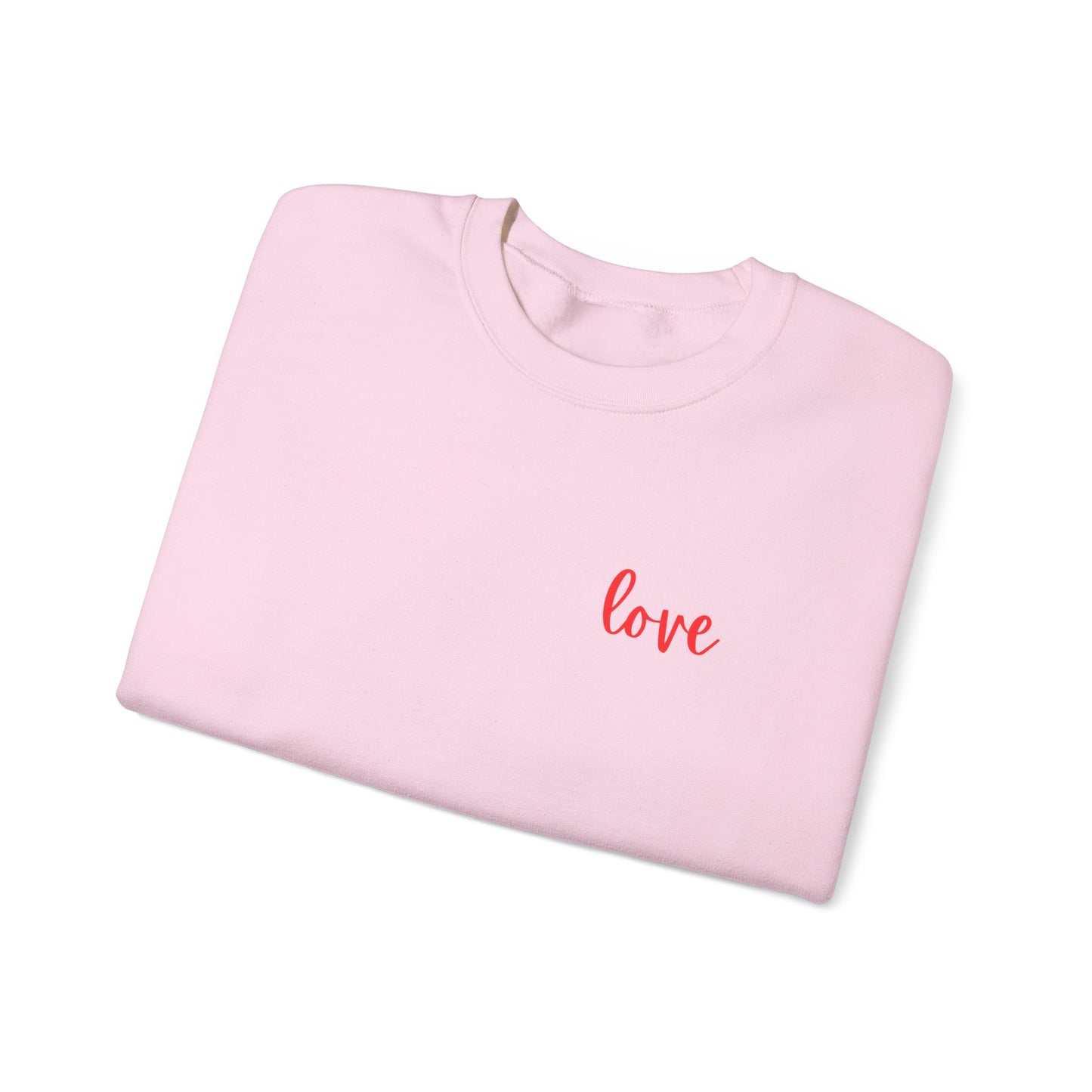 Valentine's Love Sweatshirt with Hearts on Sleeve