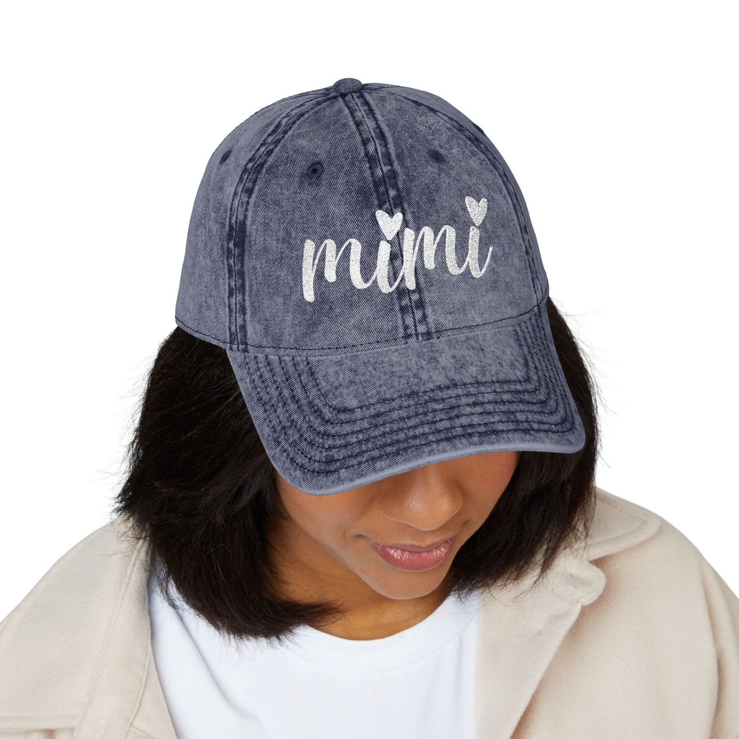 Vintage Cap (Embroidery) - Embroidered MIMI Baseball Cap for Grandmother