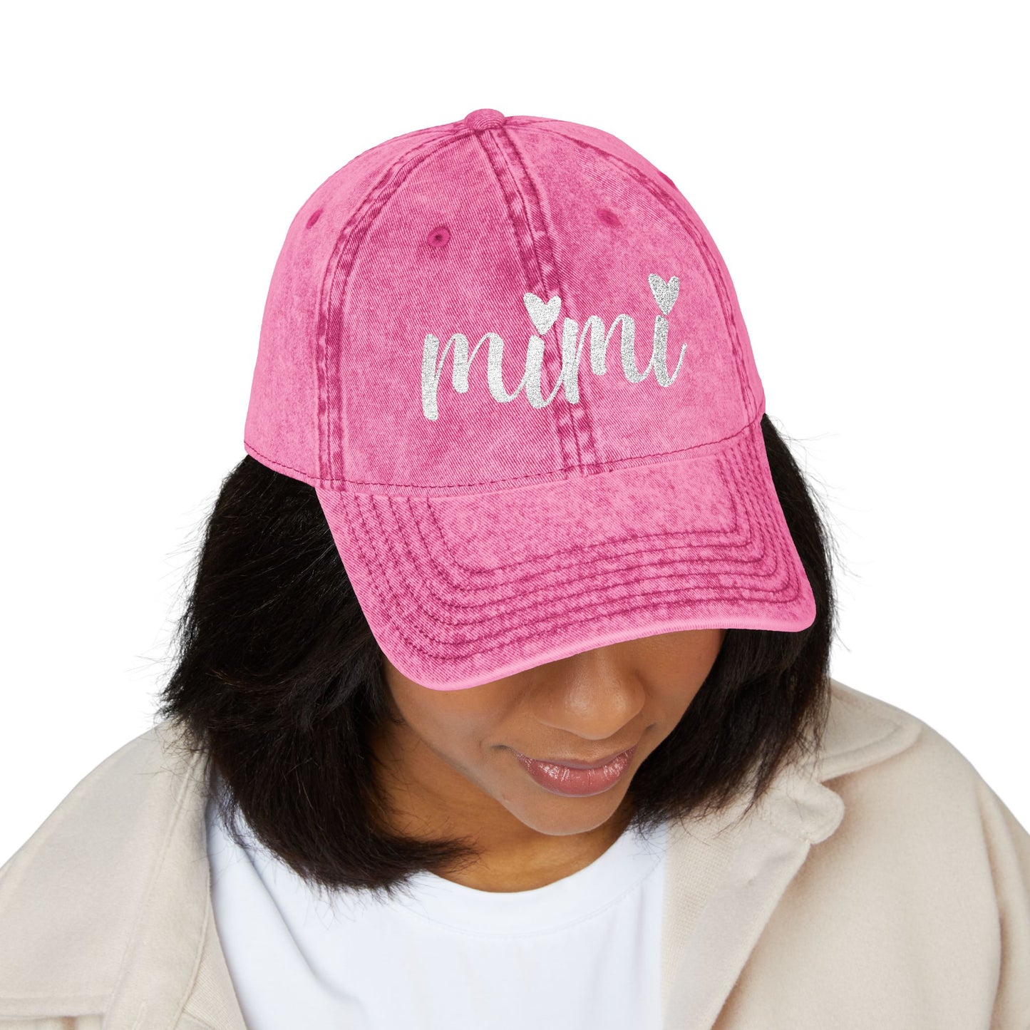 Vintage Cap (Embroidery) - Embroidered MIMI Baseball Cap for Grandmother