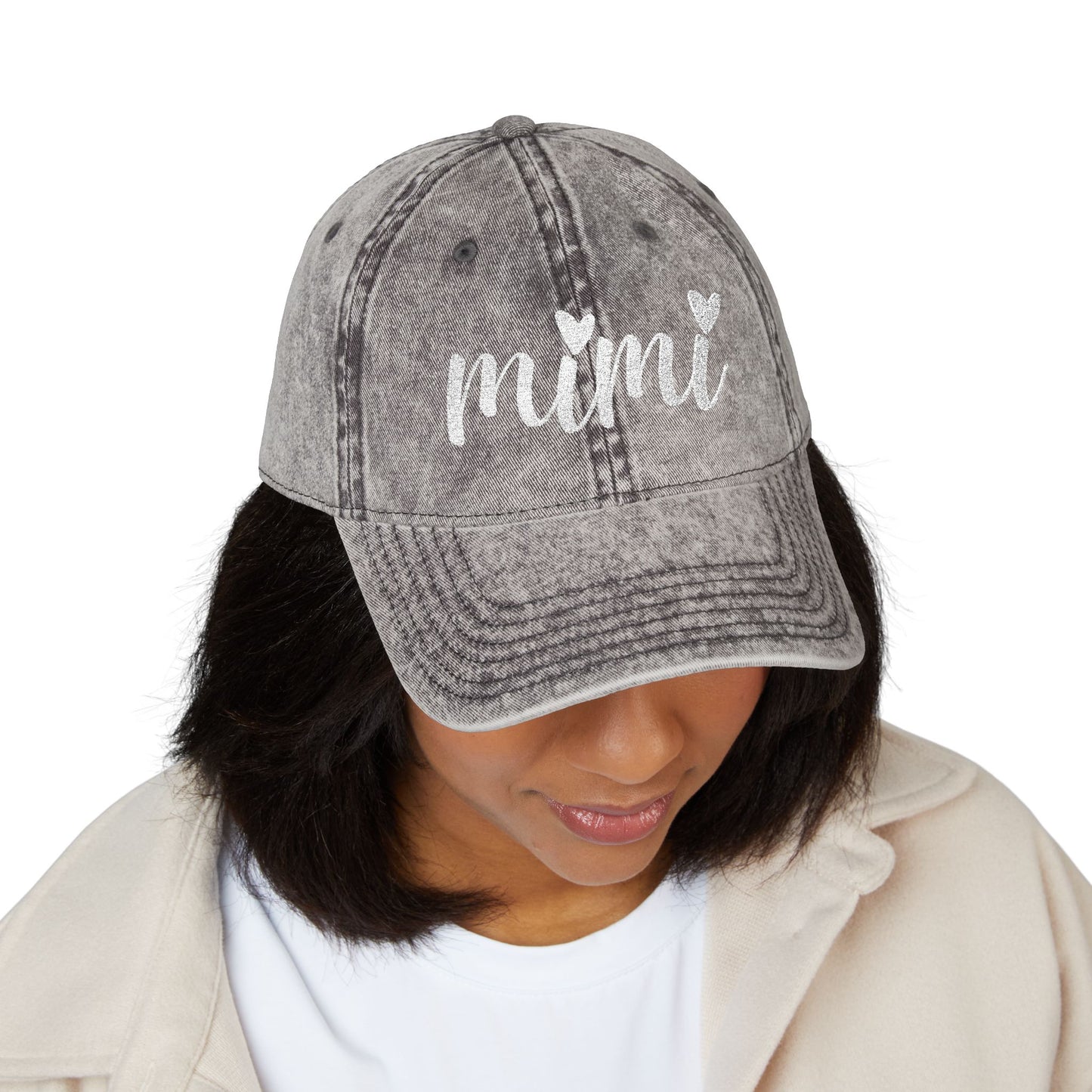Vintage Cap (Embroidery) - Embroidered MIMI Baseball Cap for Grandmother