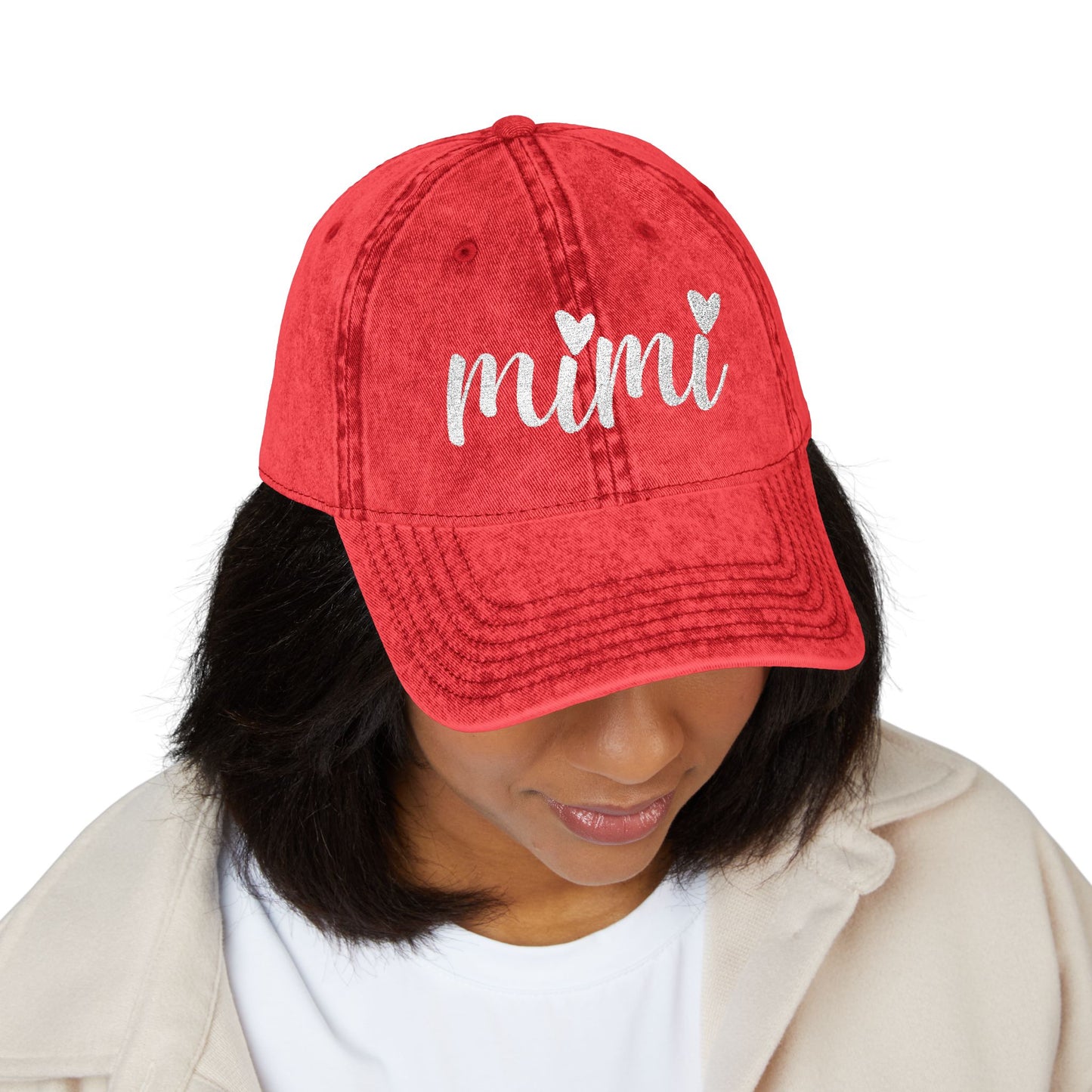 Vintage Cap (Embroidery) - Embroidered MIMI Baseball Cap for Grandmother