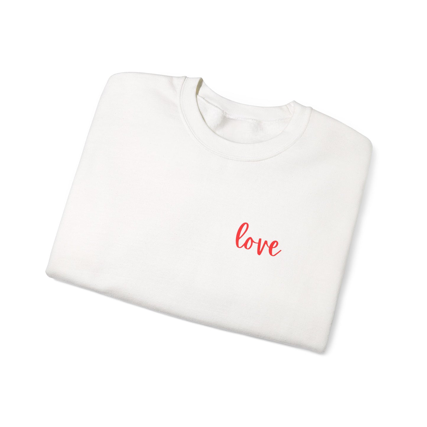 Valentine's Love Sweatshirt with Hearts on Sleeve