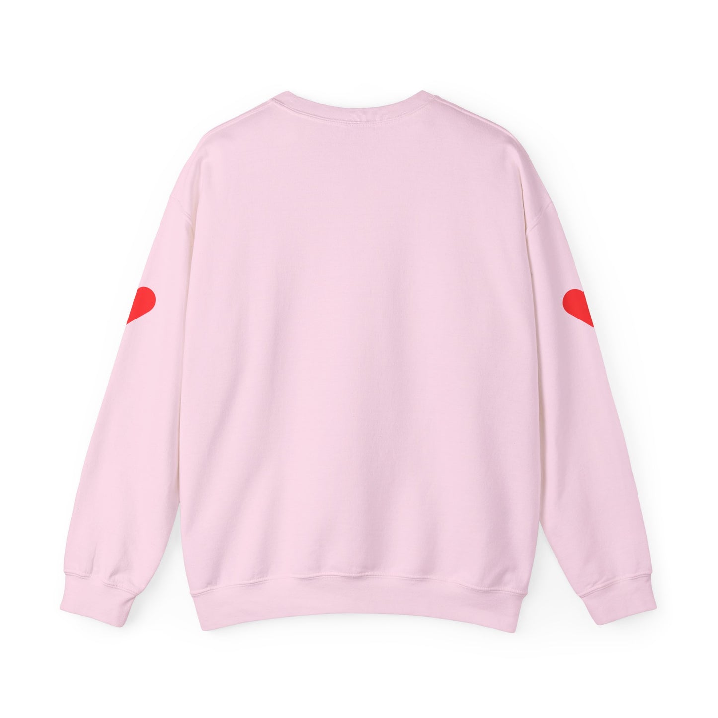 Valentine's Love Sweatshirt with Hearts on Sleeve