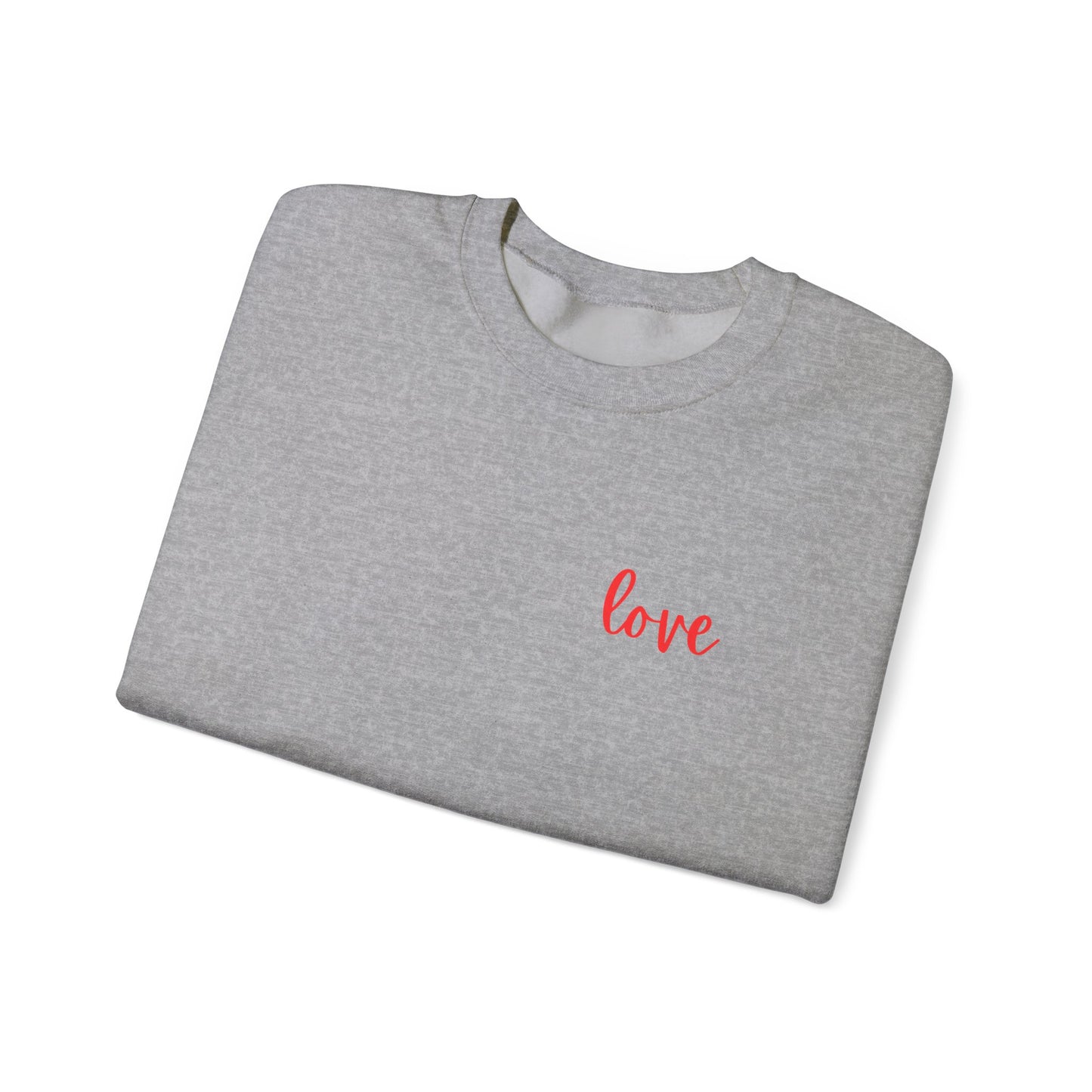 Valentine's Love Sweatshirt with Hearts on Sleeve
