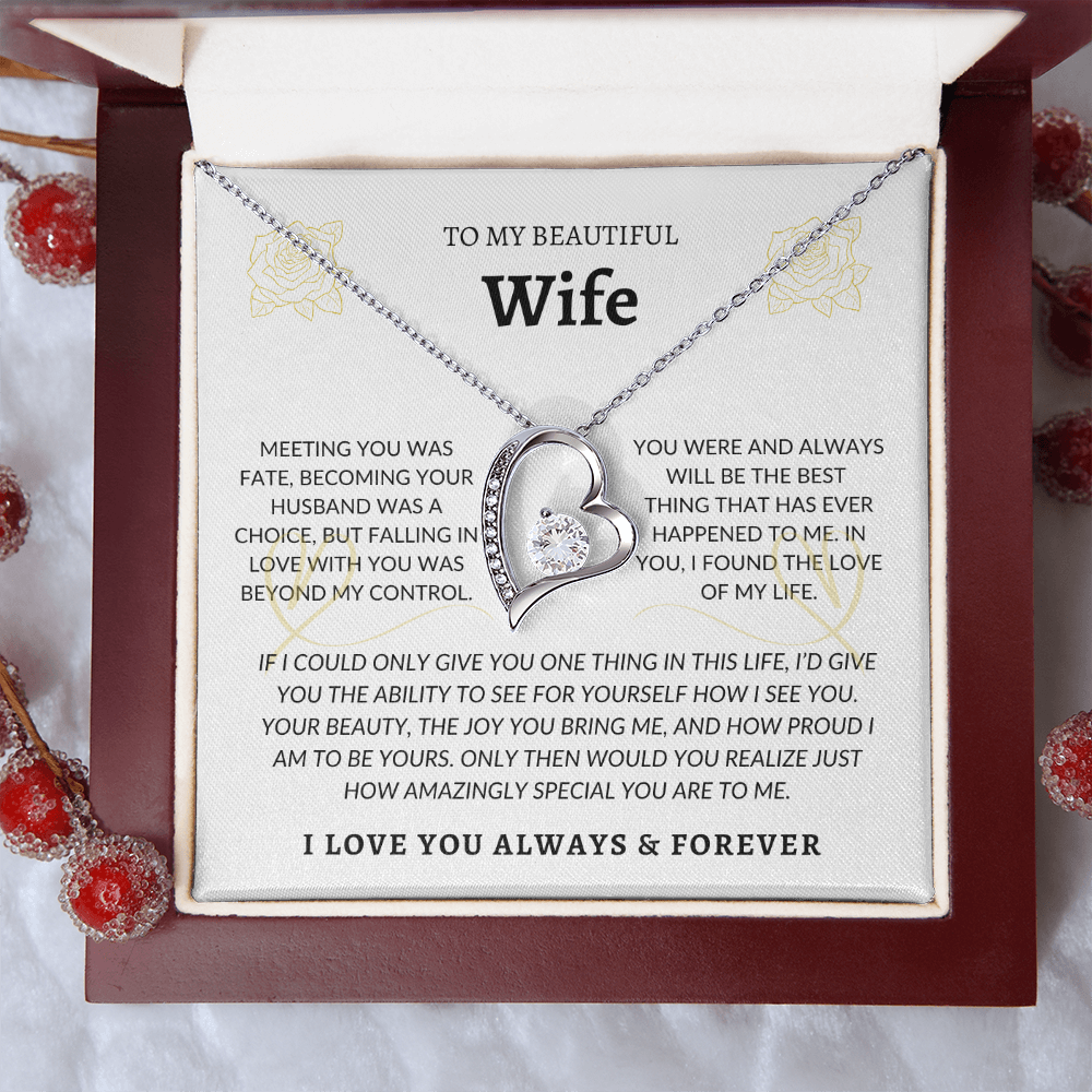 To My Beautiful Wife Forever Necklace