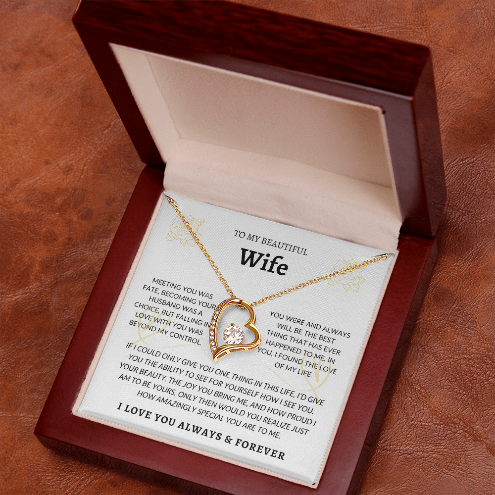 To My Beautiful Wife Forever Necklace