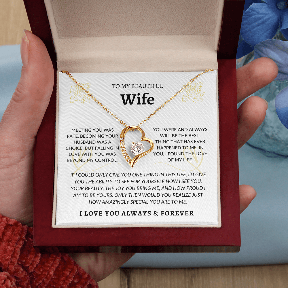 To My Beautiful Wife Forever Necklace