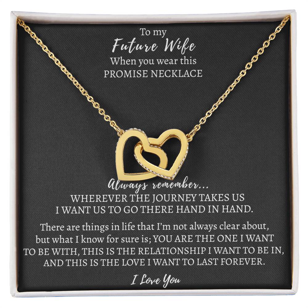 To My Future Wife Interlocking Hearts Necklace
