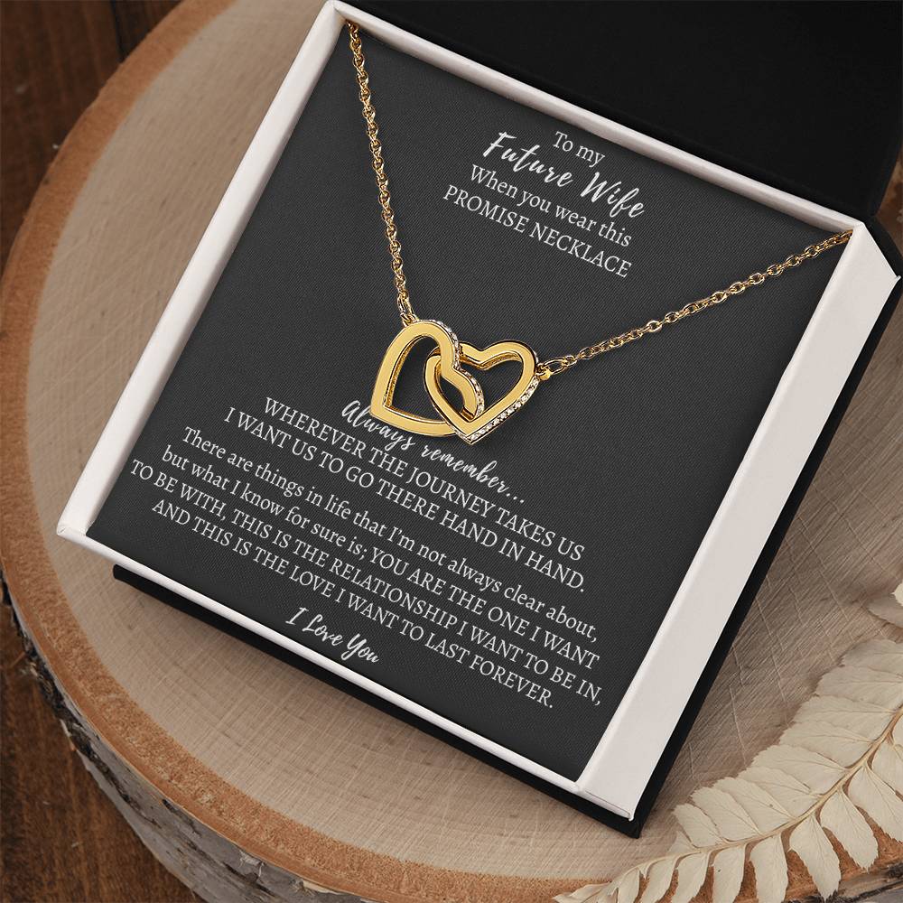 To My Future Wife Interlocking Hearts Necklace