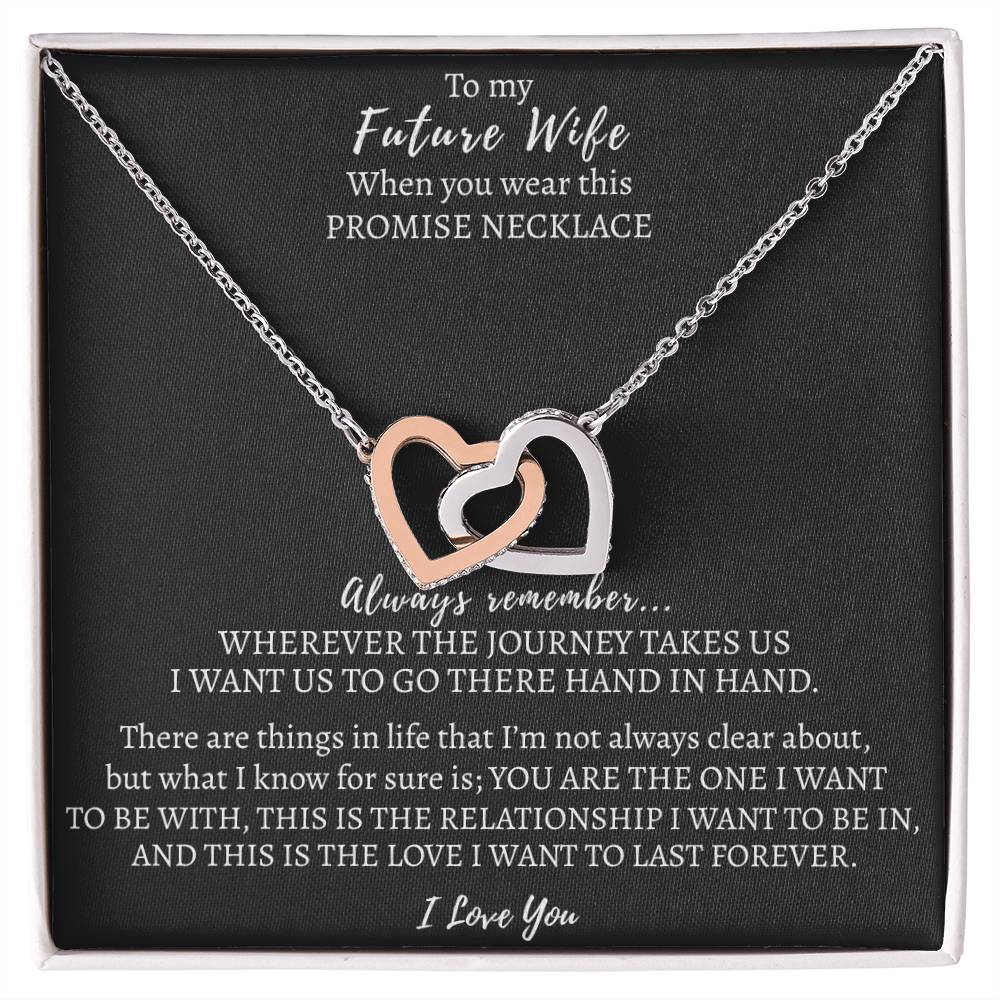 To My Future Wife Interlocking Hearts Necklace