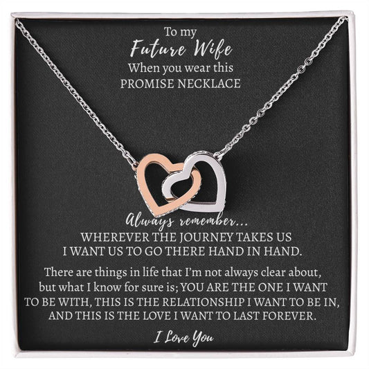 To My Future Wife Interlocking Hearts Necklace