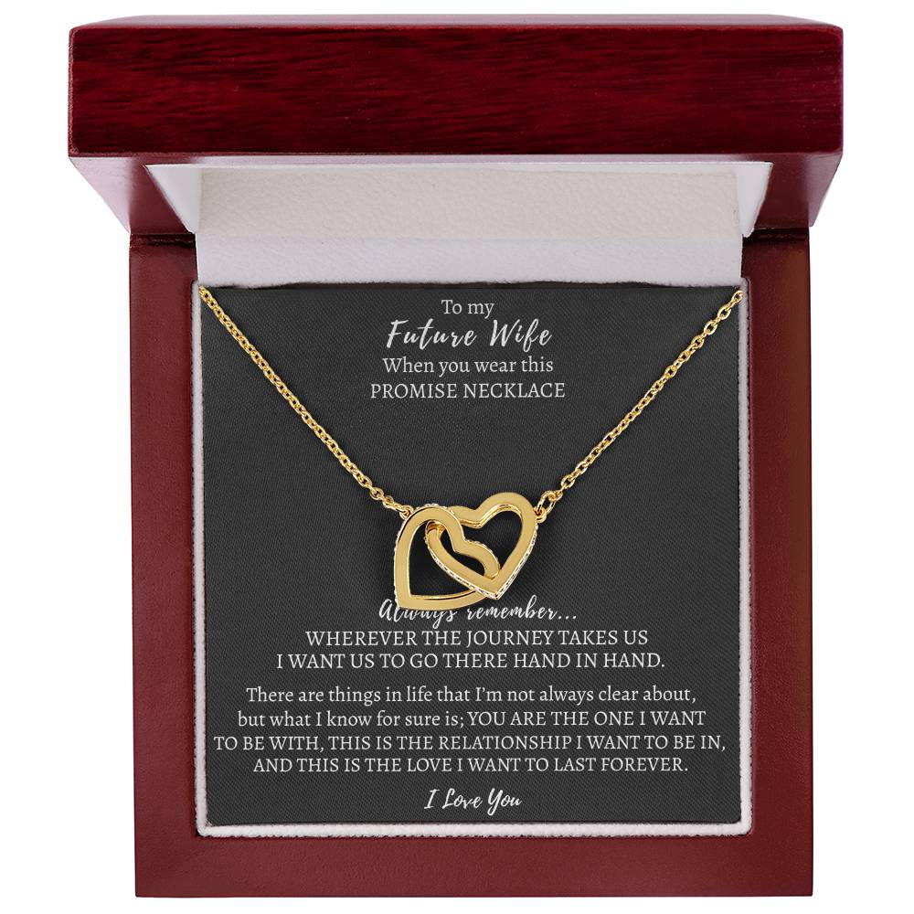 To My Future Wife Interlocking Hearts Necklace