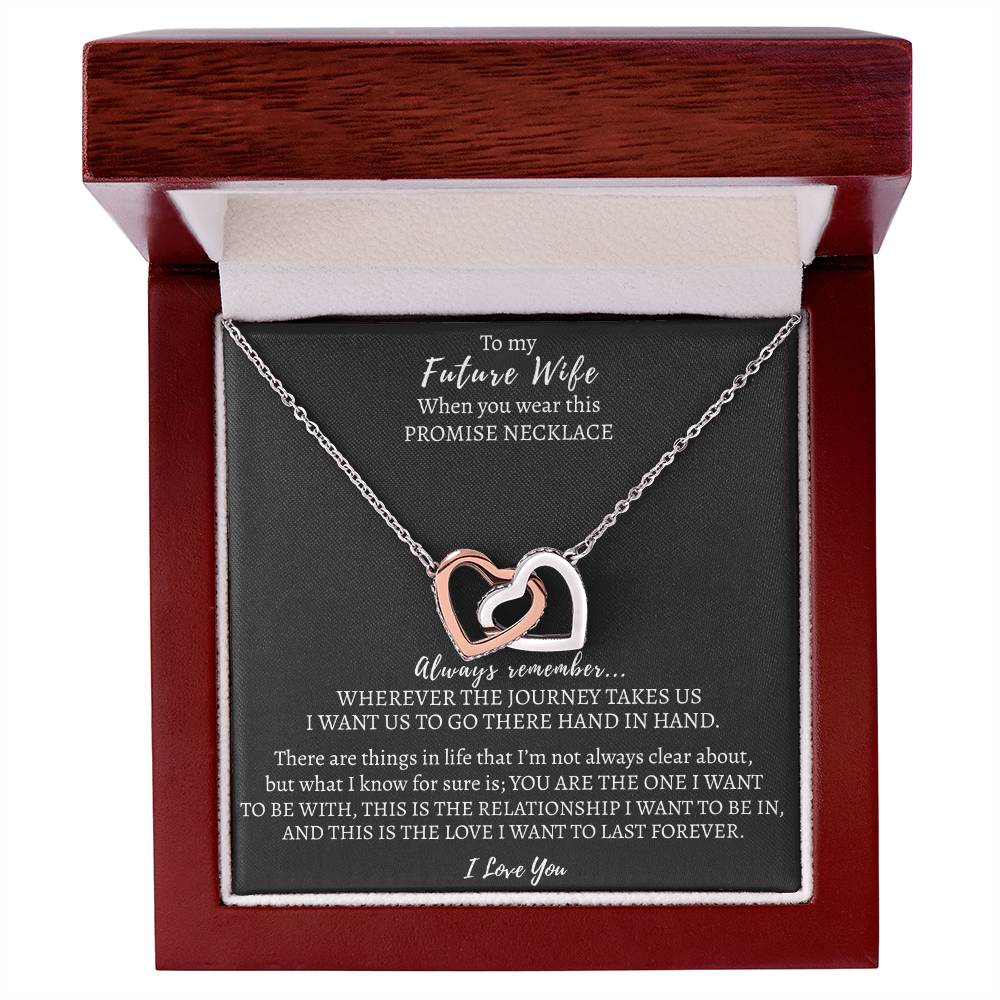 To My Future Wife Interlocking Hearts Necklace