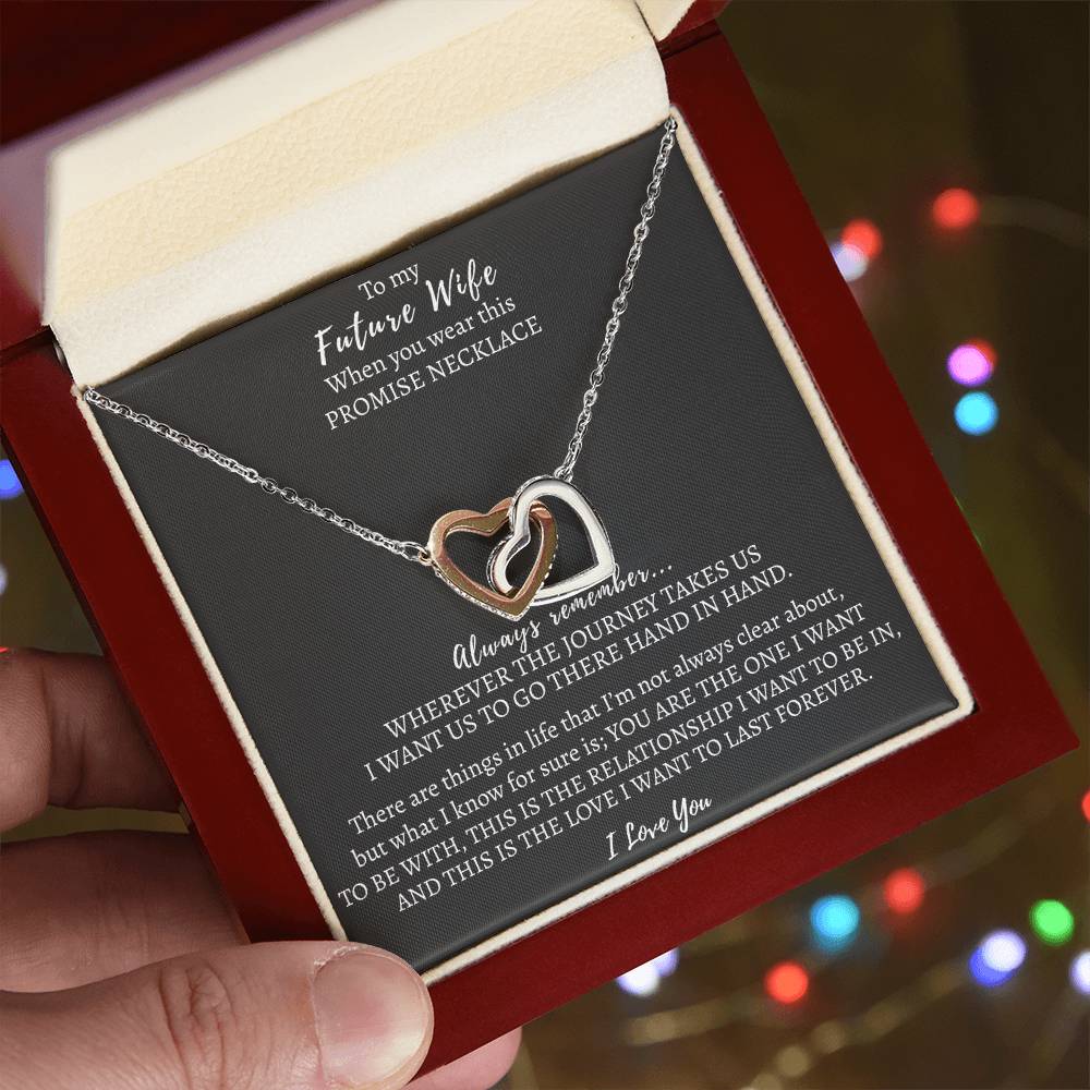 To My Future Wife Interlocking Hearts Necklace