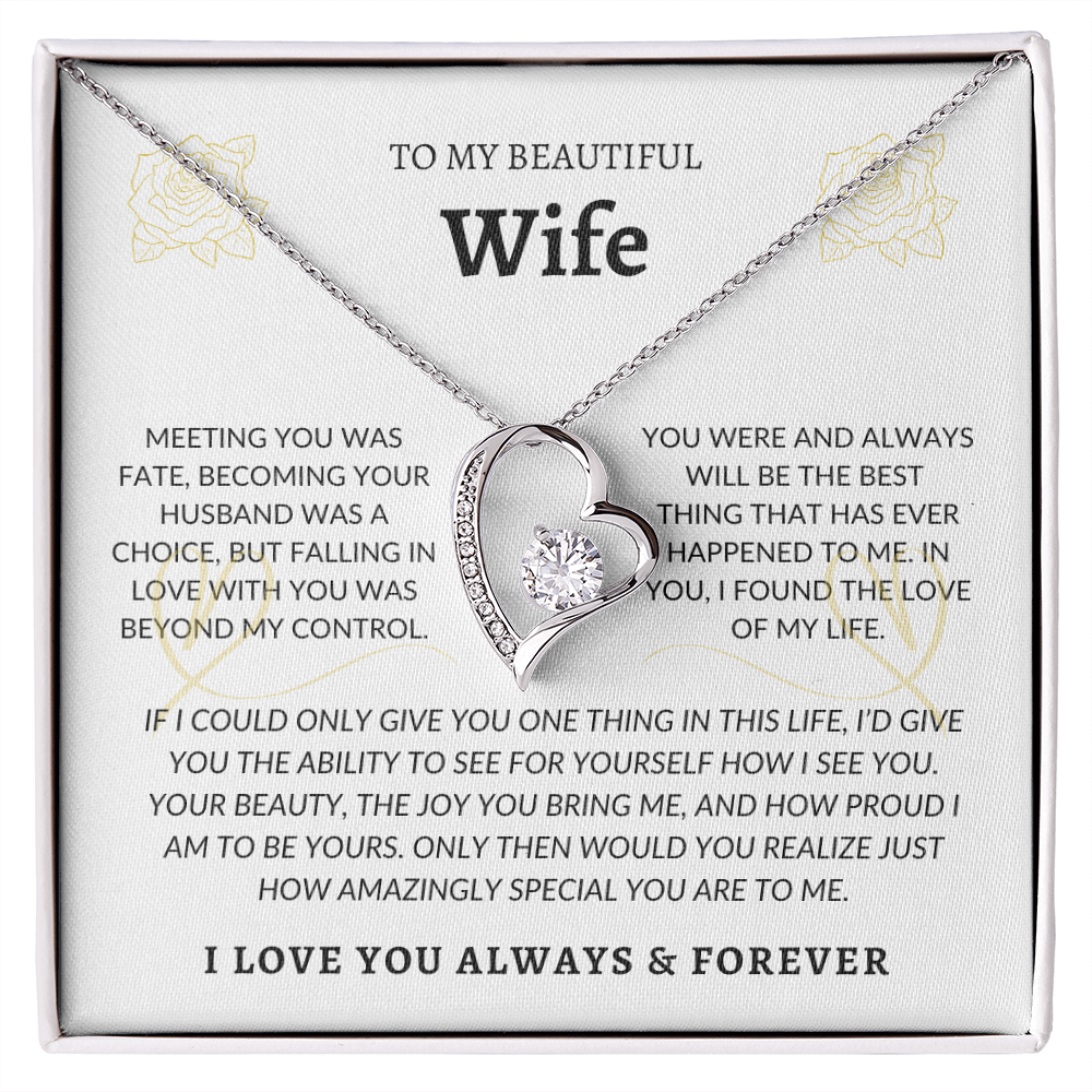 To My Beautiful Wife Forever Necklace