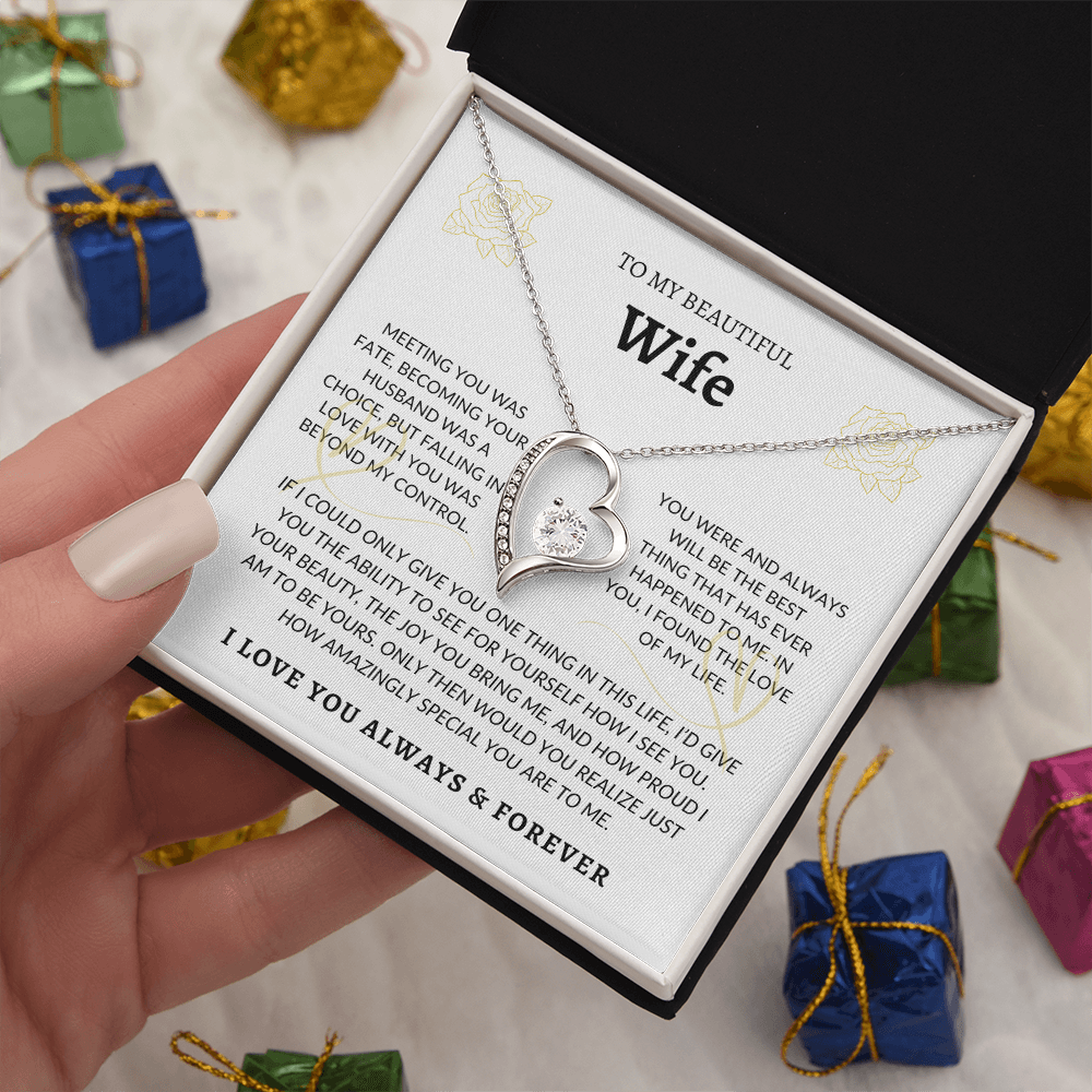 To My Beautiful Wife Forever Necklace