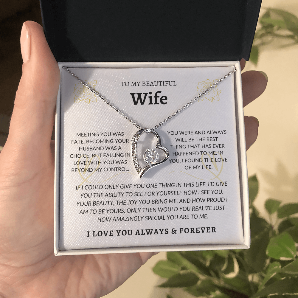 To My Beautiful Wife Forever Necklace