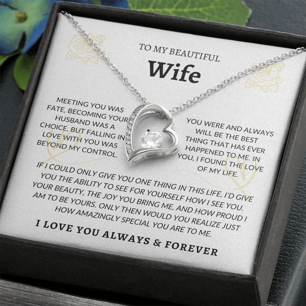 To My Beautiful Wife Forever Necklace
