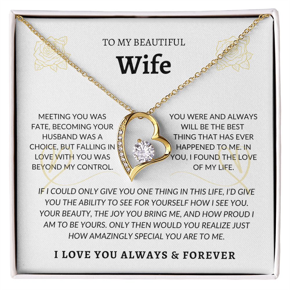 To My Beautiful Wife Forever Necklace