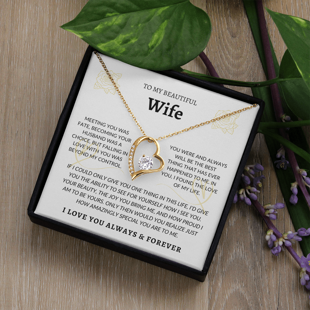 To My Beautiful Wife Forever Necklace