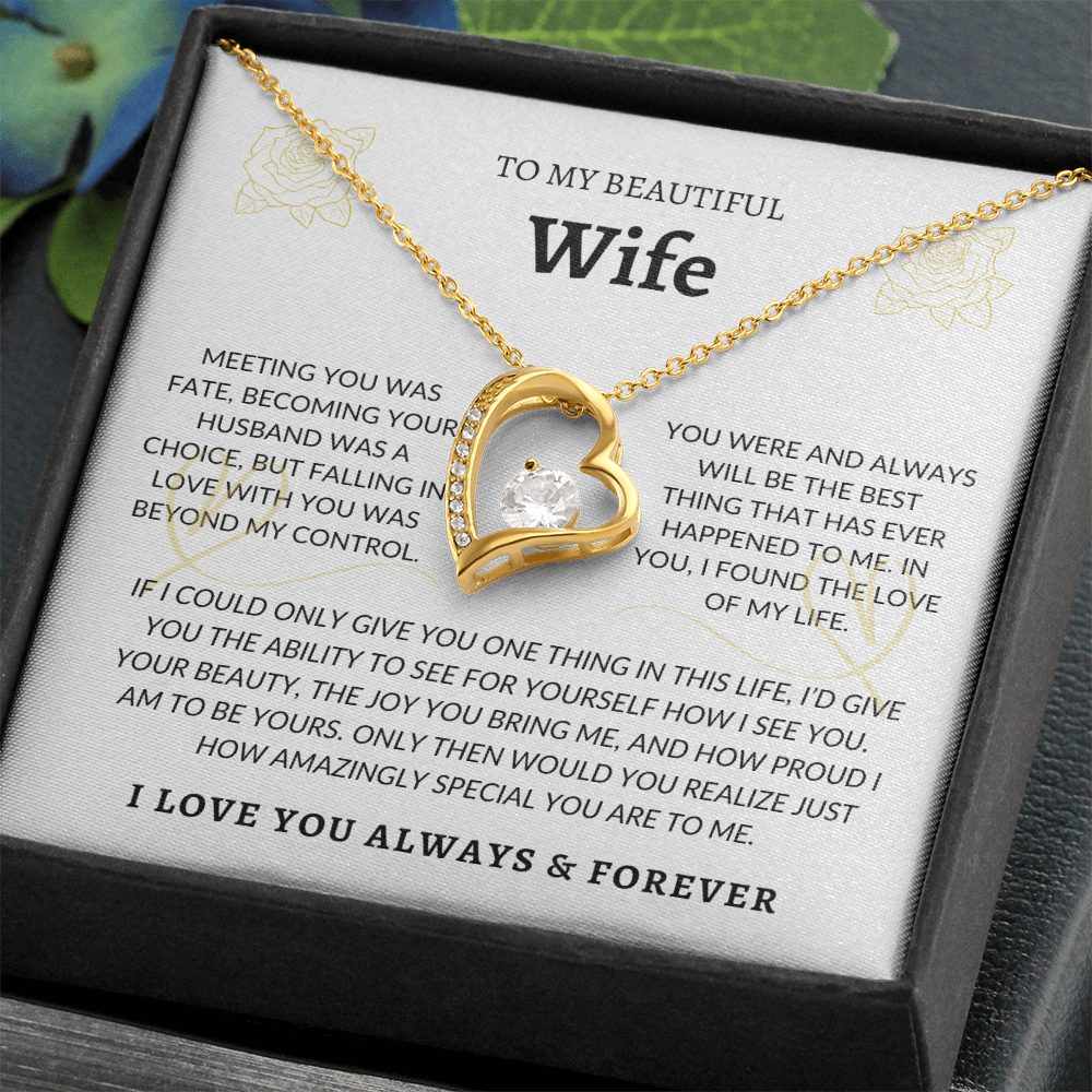 To My Beautiful Wife Forever Necklace
