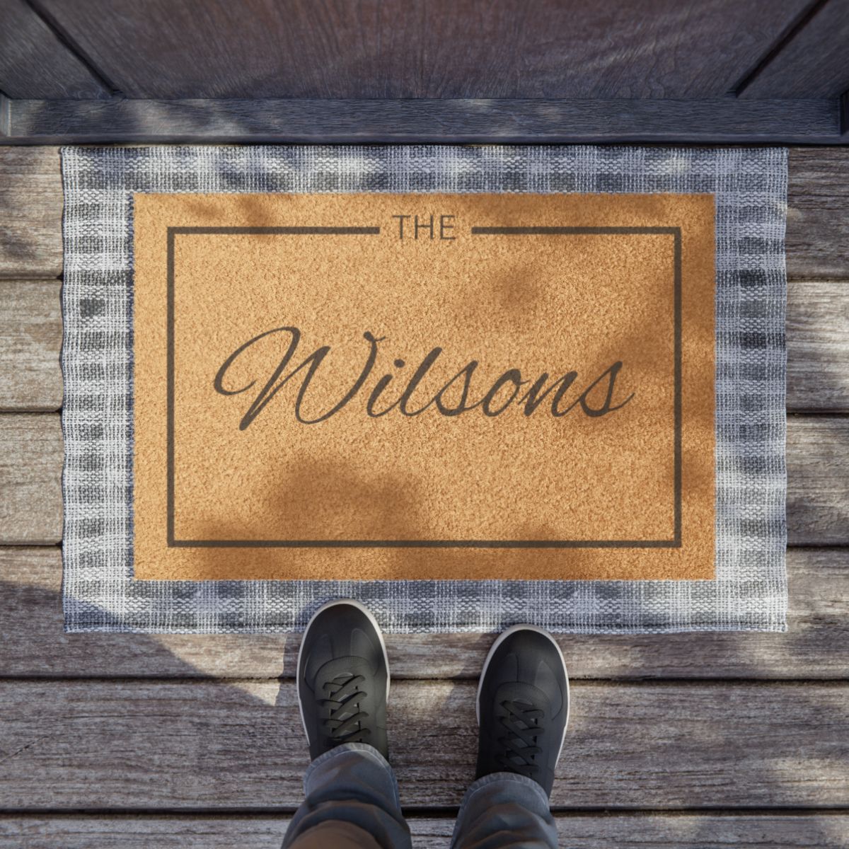Personalized Doormat with Family Name